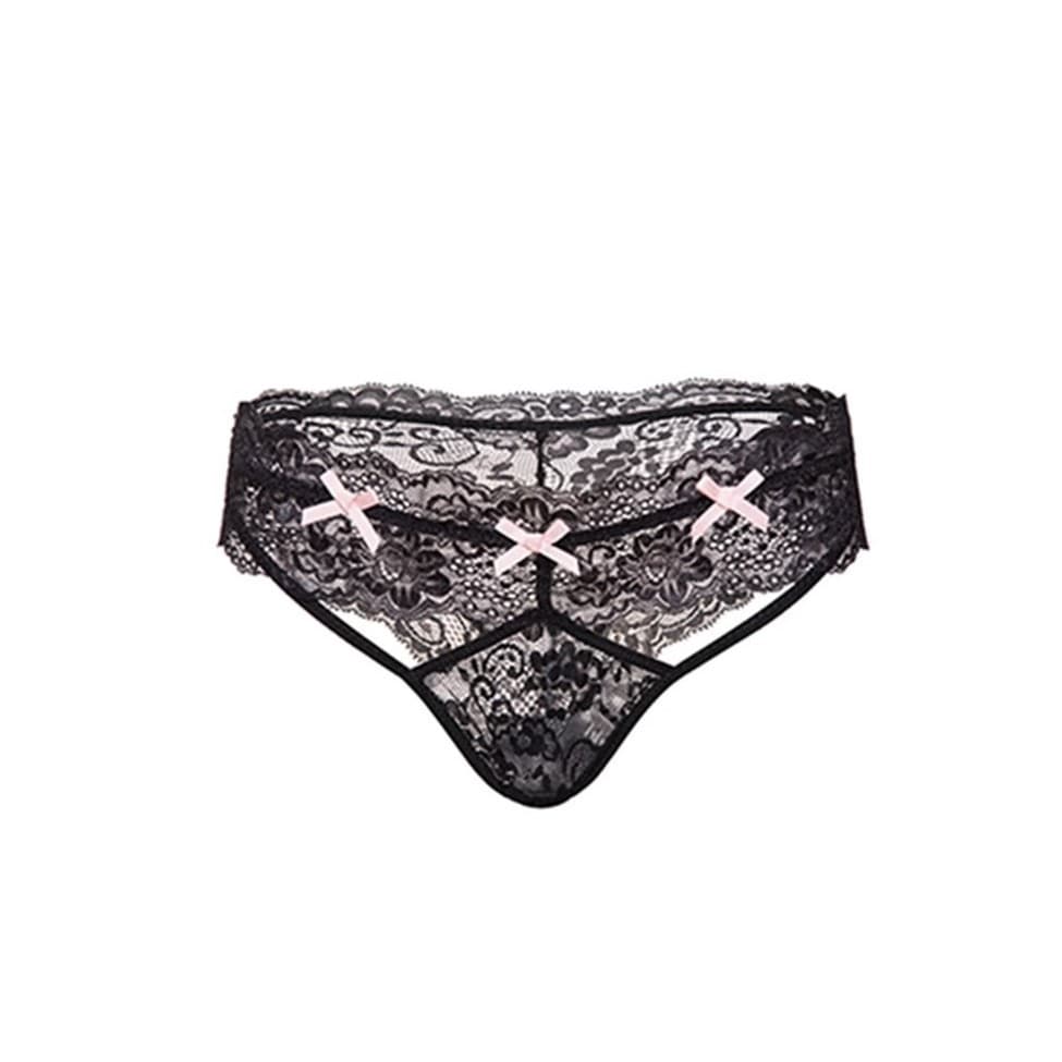 [Angel Princess] Pure and seductive style, lace bow, sexy triangle panties, sweet and feminine hollow-out underwear.