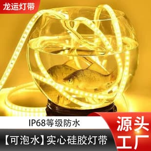 Longyun LED Strip Lights, Solid Silicone Waterproof LED Strip with Self-Adhesive Backing, 24V Underwater Light Strip Self-Adhesive