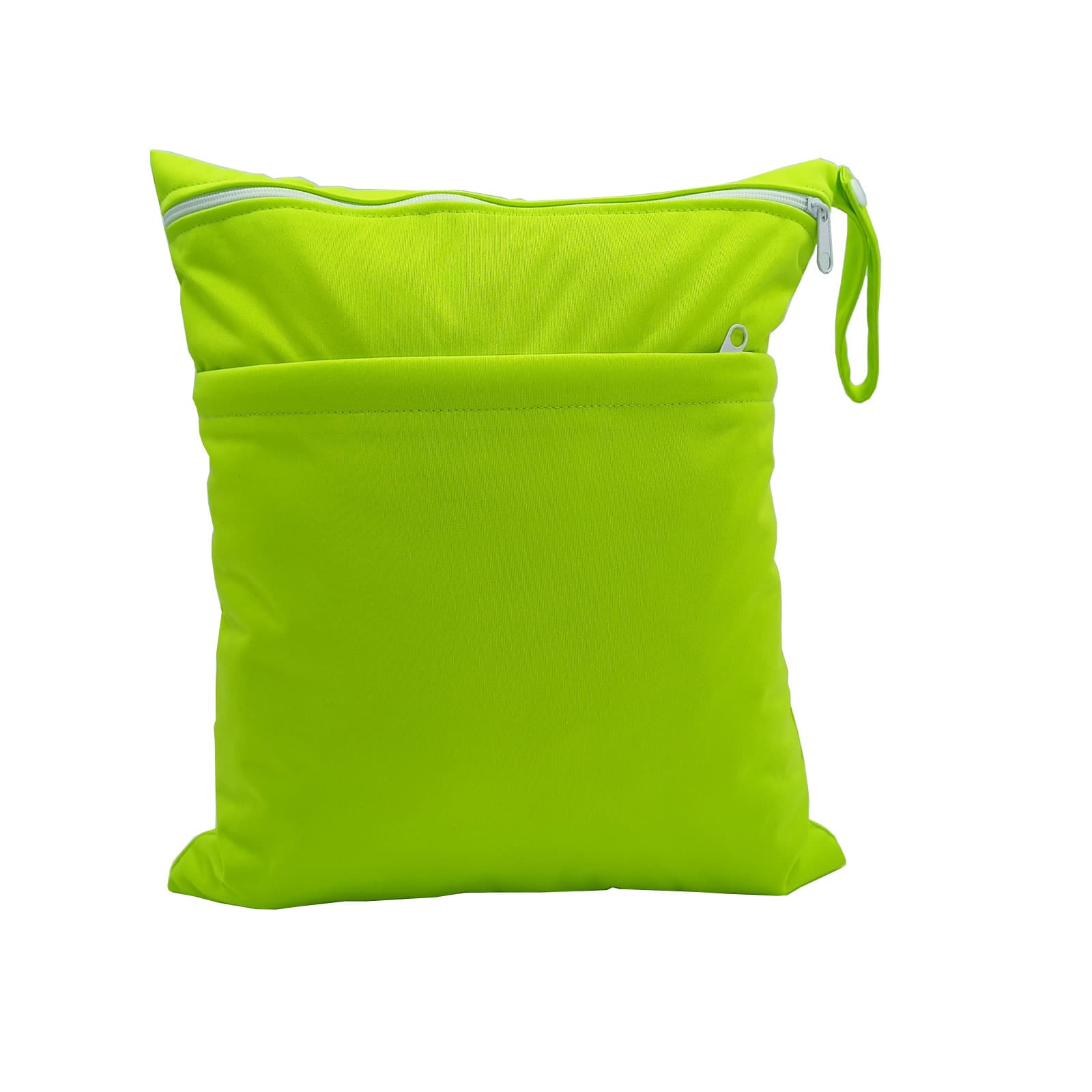 Cross-border exclusive dual-zipper multifunctional solid color diaper bag, pet diaper storage bag, cosmetics bag, dry/wet bag