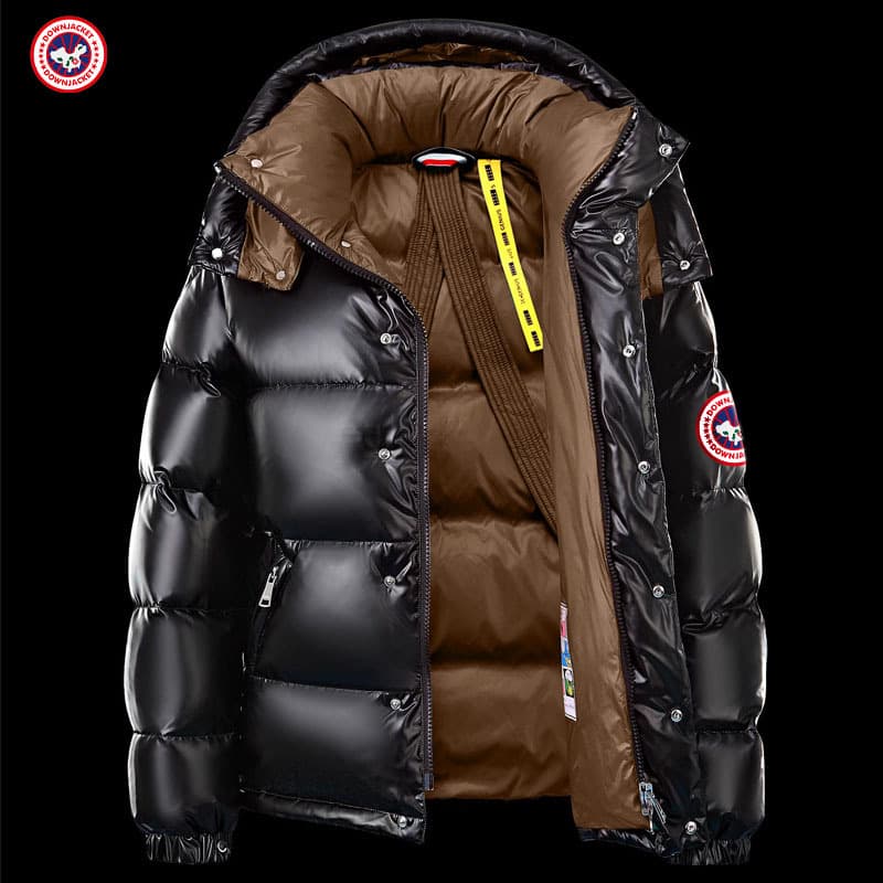 Cross-border Black Coffee White Duck Down Ultra-thick High Loft Five-compartment Capsule Down Jacket China Map Version Couples Coat