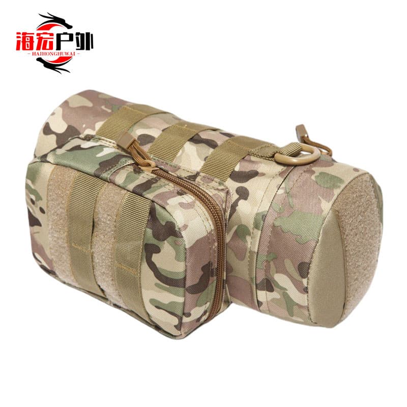 Tactical Water Bottle Pouch Portable Bottle Bag Outdoor Camouflage Water-Resistant Hiking Travel Pouch MOLLE Attachment Tactical Bag