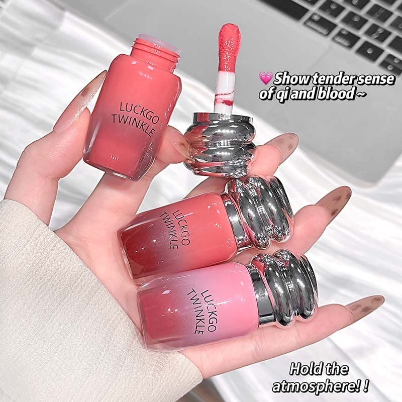 Cross-border Hot Selling LUCKGO Small Honey Pot Mirror Lip Gloss Water Gloss Mirror Finish Enhances Complexion Non-Smudging Lip Gloss