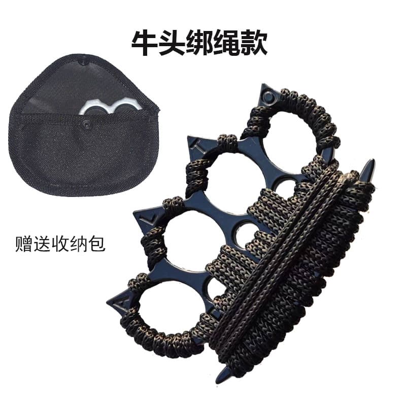 Wholesale thickened finger tiger outdoor four-finger self-defense window breaker tool four-finger hand brace aluminum alloy self-defense equipment
