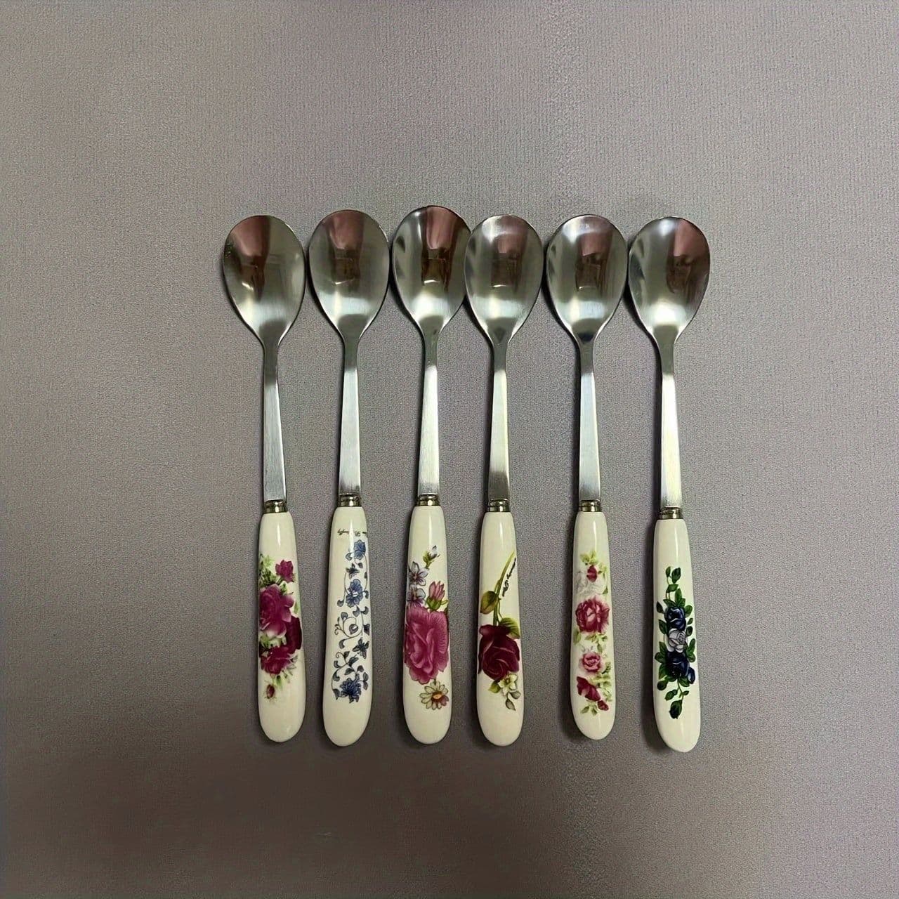 Cross-border promotion, personalized, good quality, small stainless steel mixing ice spoon fork, moon cake knife and fork, small spoon, coffee spoon