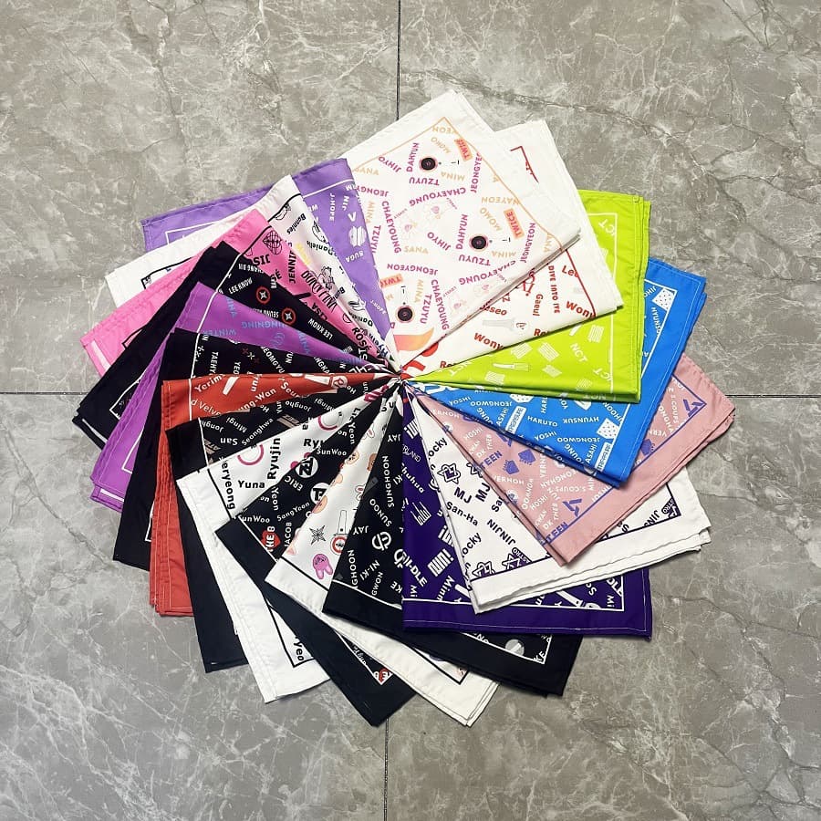 Kpop Korean star group support scarf, scarf, handkerchief, peripherals, same style and cute