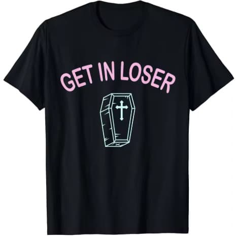 Creepy Pastel Goth Soft Goth Emo Evil Get in Loser Coffin