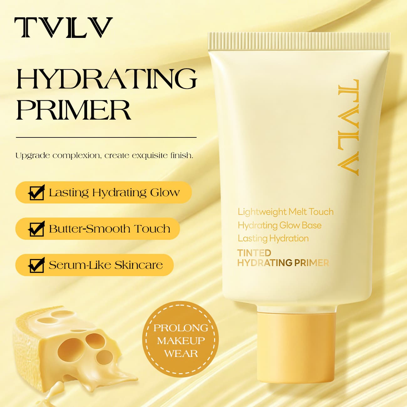 Cross-border TVLV tinted moisturizing makeup primer that is transparent, naturally moisturizing and docile, making it last long and not easy to stick to makeup.