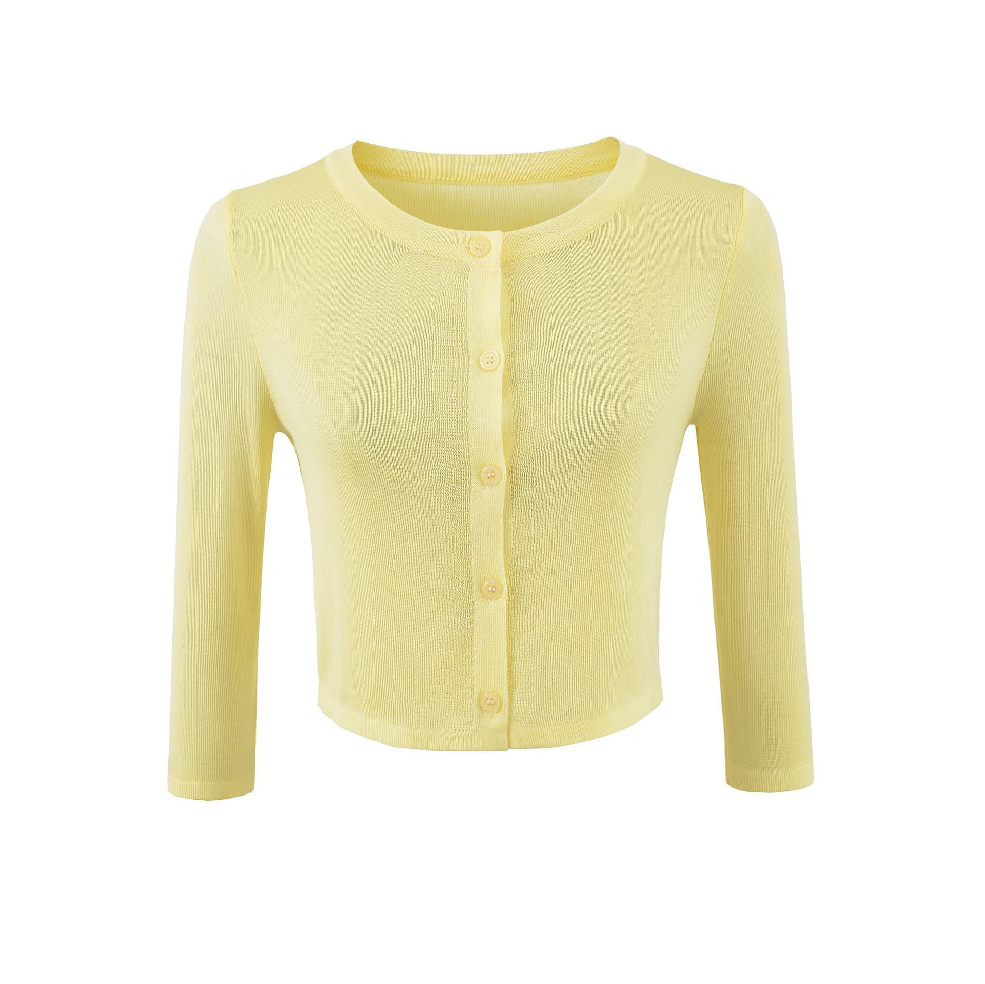 T348 - European and American Style Sexy Fashion Round Neck Knit Top for Women, 2026 Spring/Summer New Hot Girl Slim Fit Cardigan