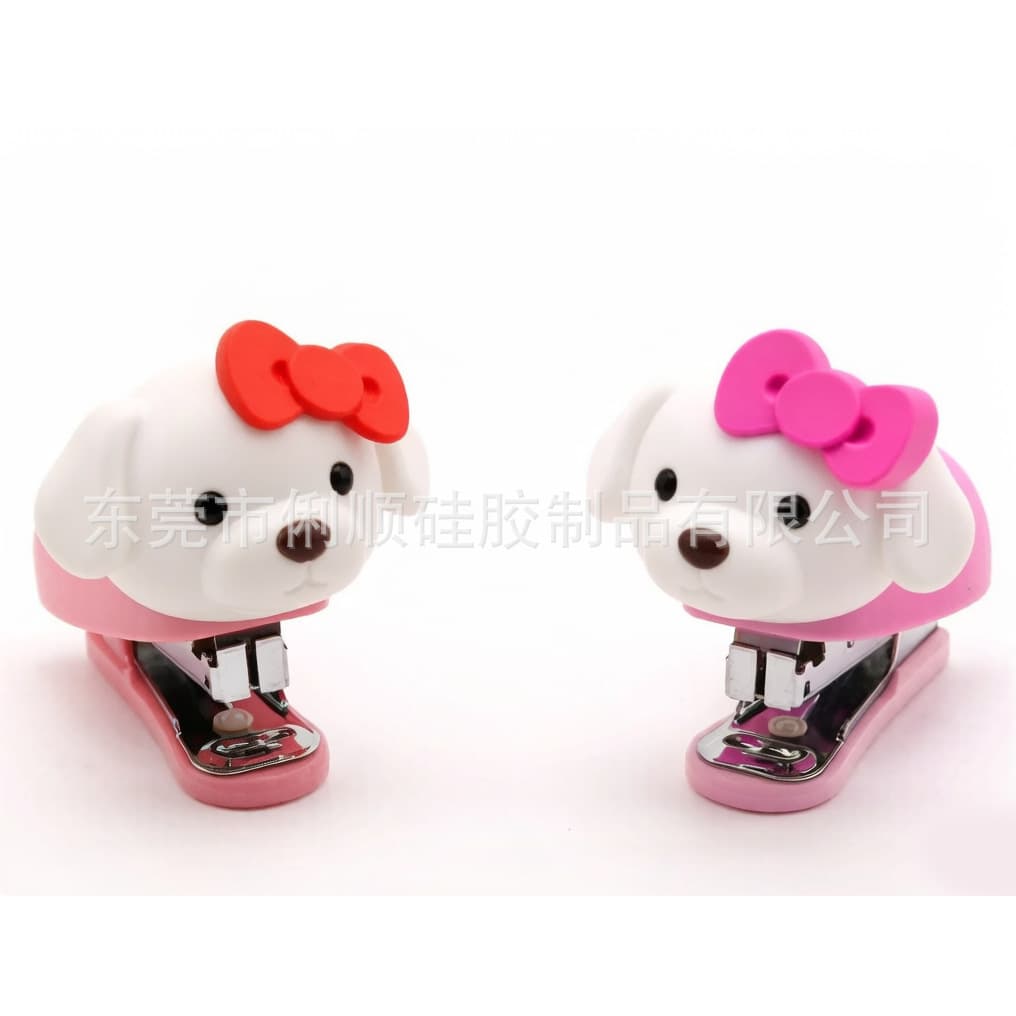 Customized creative stapler soft silicone cover student cartoon stapler cute creative binding machine test paper binding machine