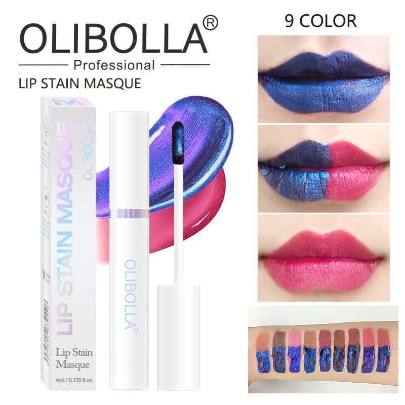 9-color peel-off lip glaze, tear-off matte dyed lip gloss, long-lasting, waterproof, non-fading, non-shedding manufacturer
