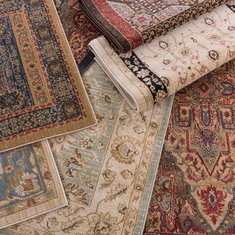 Moroccan imitation cashmere carpet light luxury living room bedroom bedside blanket Nordic retro home floor mat ethnic style American style