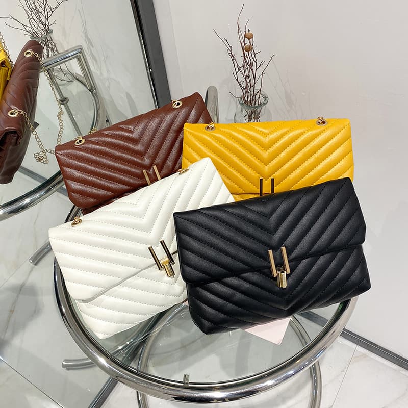 Embroidered wave pattern women's bag 2022ladiesbag foreign trade bag wholesale fashion versatile ladies