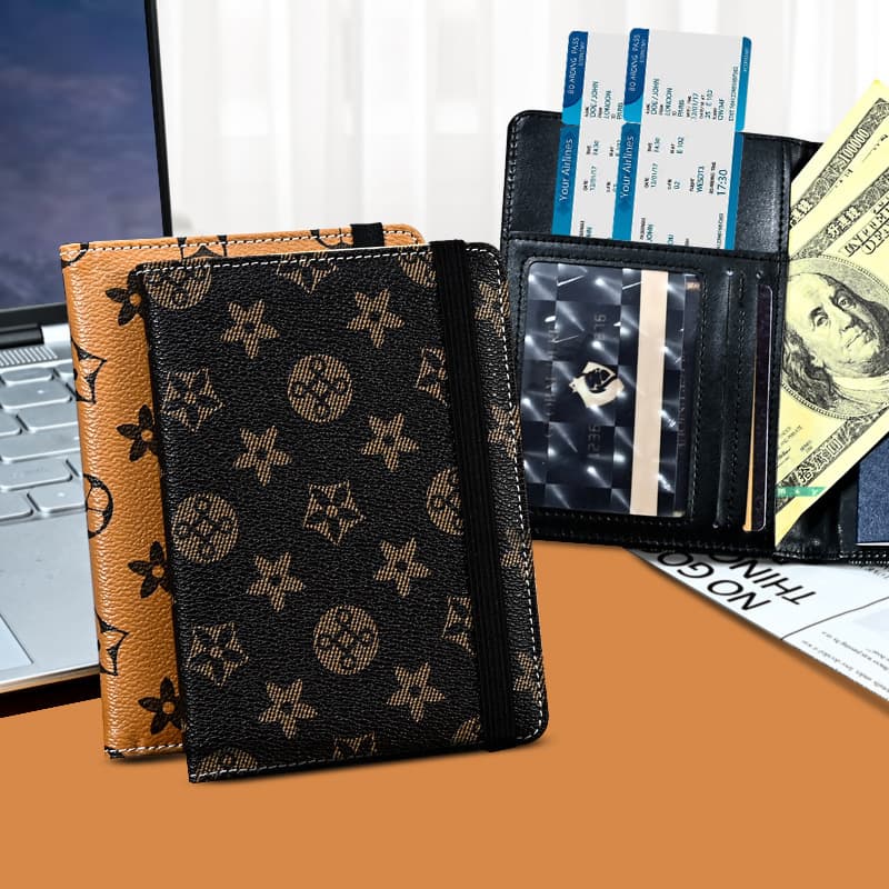 2025 New Passport Holder Storage Bag Fashionable Embossed PU Passport Protective Case Customized on Picture Z Factory Cross-Border Exclusive Supply