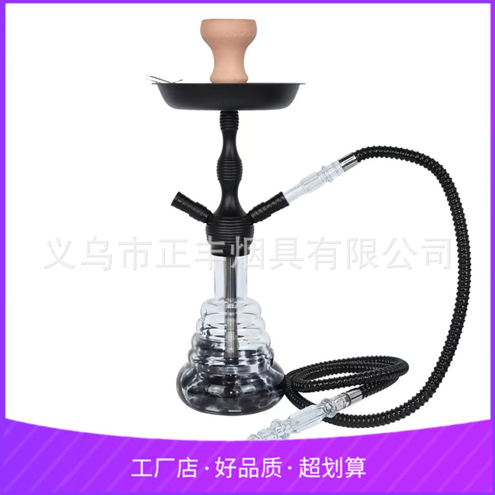 Cross-border supply Arabian hookah bar medium zinc alloy pipe personal single and double tube configuration Hookah