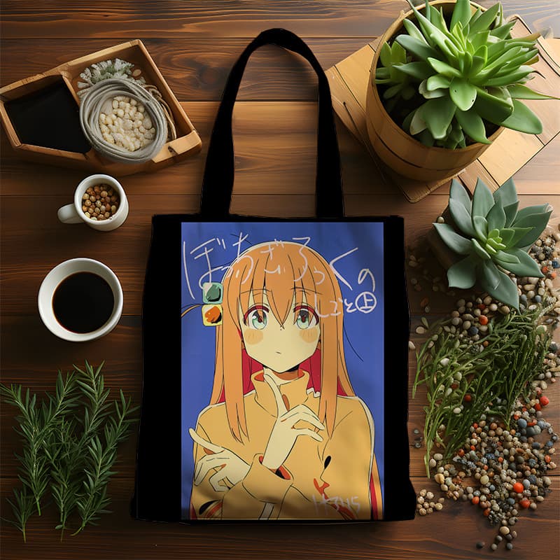 Bocchi the Rock! Shoulder Bag - Gotoh Hitori, Yamada Ryo, Ijichi Nijika, Kita Ikuyo Anime Canvas Tote Bag