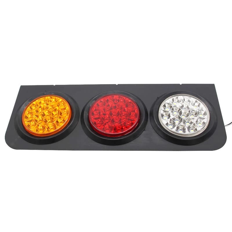 Cross-border exclusive supply of 24v CIMC trailer electronic rear tail light truck truck LED round rubber light ebey