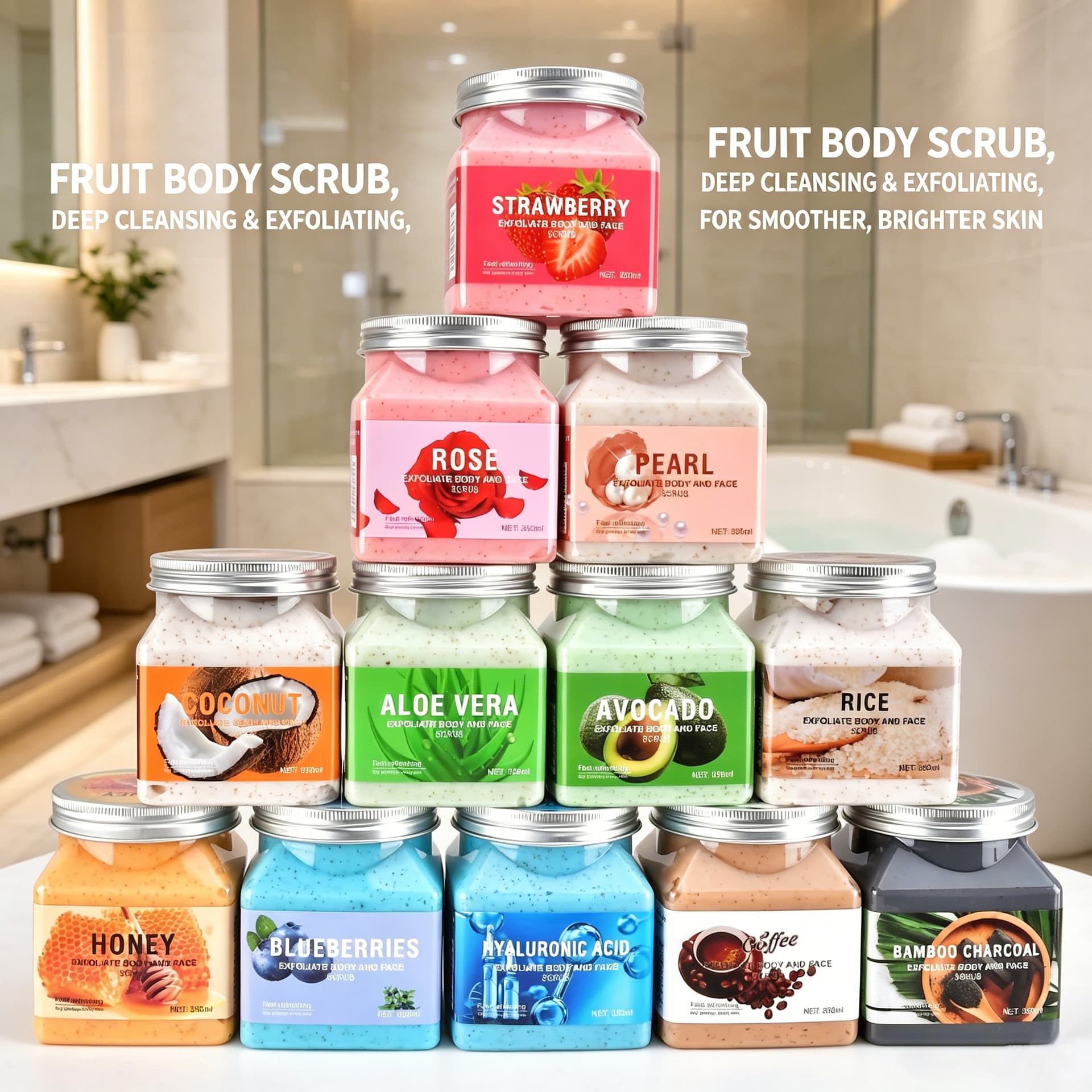 Coffee Body Scrub Deep Cleansing Exfoliating Dead Skin Remover Moisturizing Face and Body Scrub