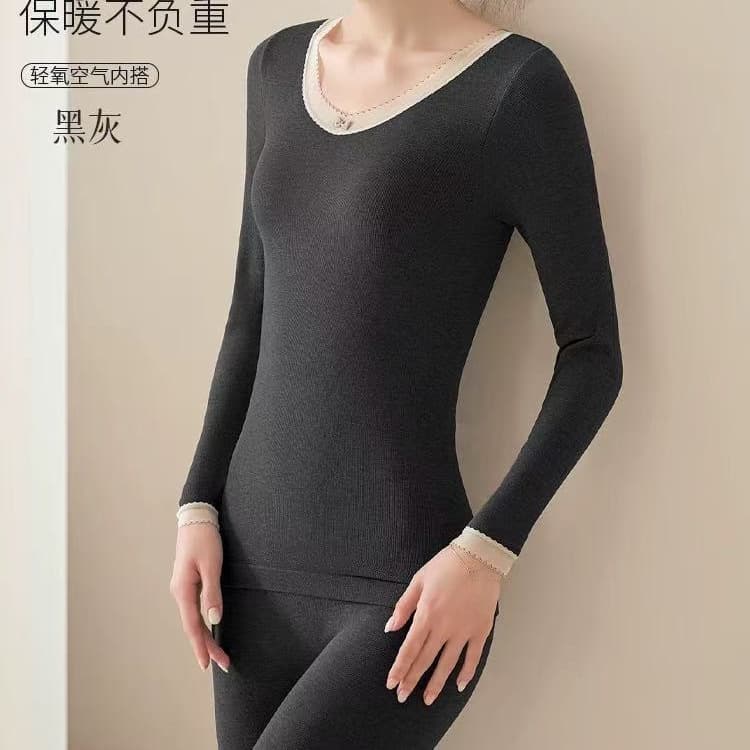 Huizhixin 8518 wool warm set autumn and winter autumn clothes and pants women cashmere stylish slim base layer underwear seamless