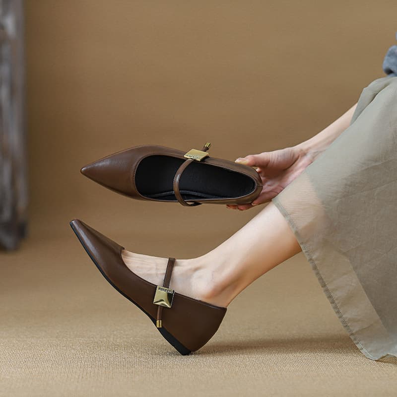 Pointed toe single shoes for women 2025 autumn new shallow mouth heightening scoop shoes evening breeze gentle shoes fairy small size women's shoes 33