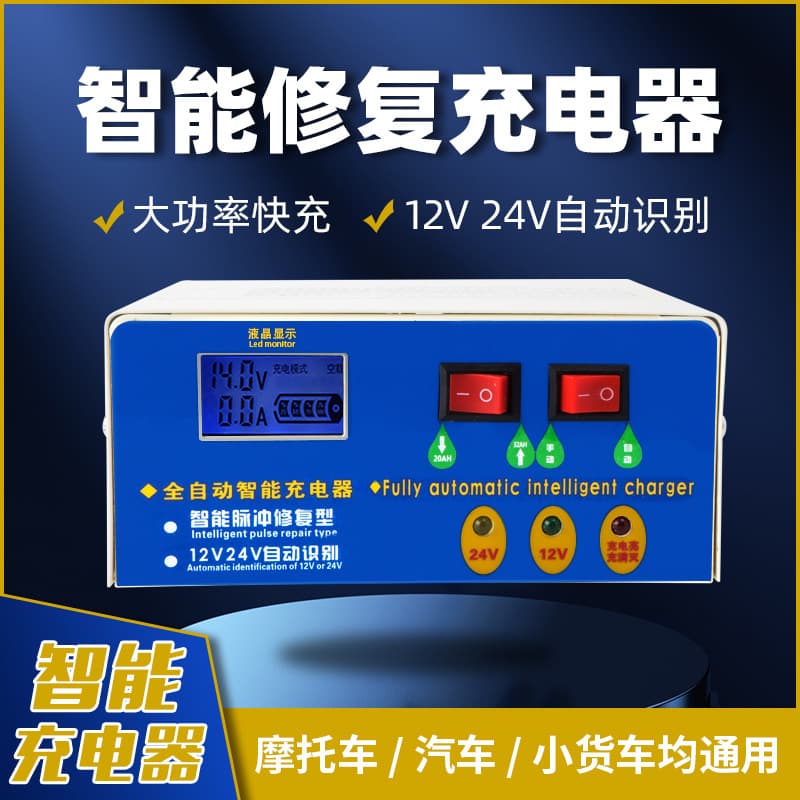 Charger Car Motorcycle Battery Electric Vehicle Battery Charger Intelligent Fast Pulse Repair Factory Direct Supply