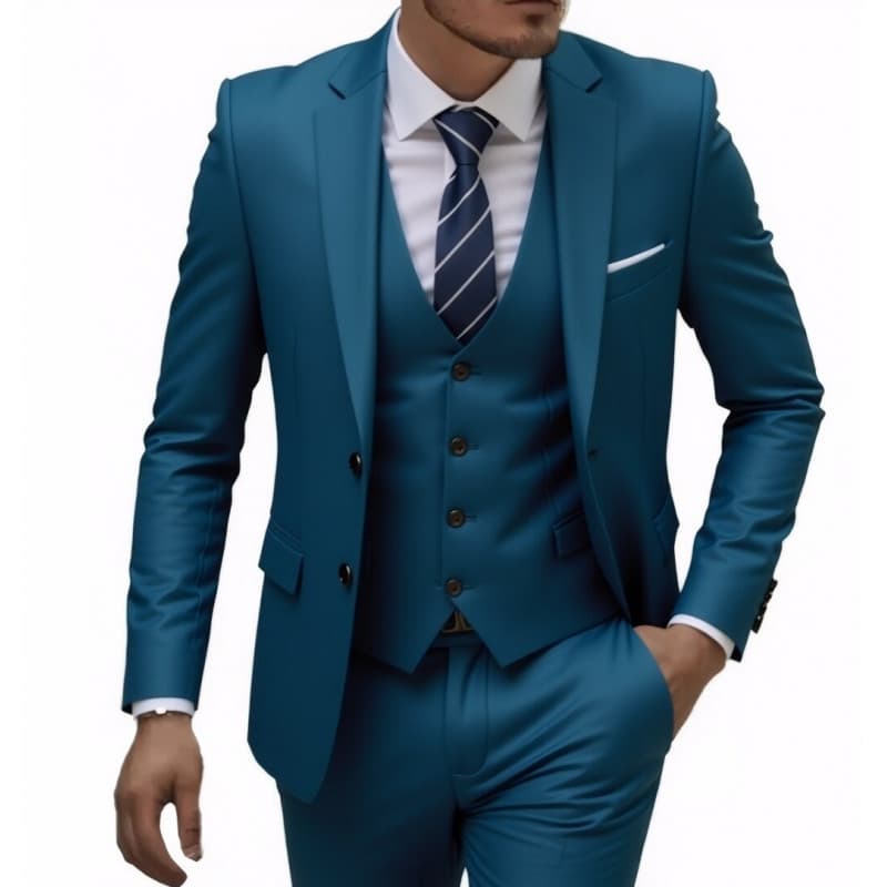 2025 New Business Casual Suit Set for Men, Wedding Best Man Tuxedo Suit Set
