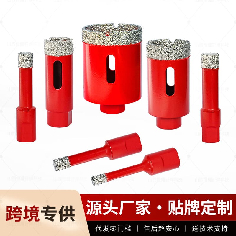 Cross-border M10 Thread Brazed Diamond Hole Saw for Tiles, Marble, and Slate, Angle Grinder Hole Opener