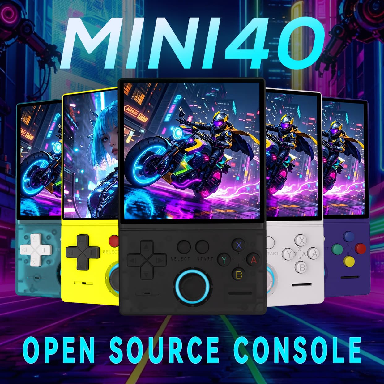 MINI40 Open Source Handheld Console PS1 Portable Retro GBA Game Console Factory God of War PSPx95pro Handheld