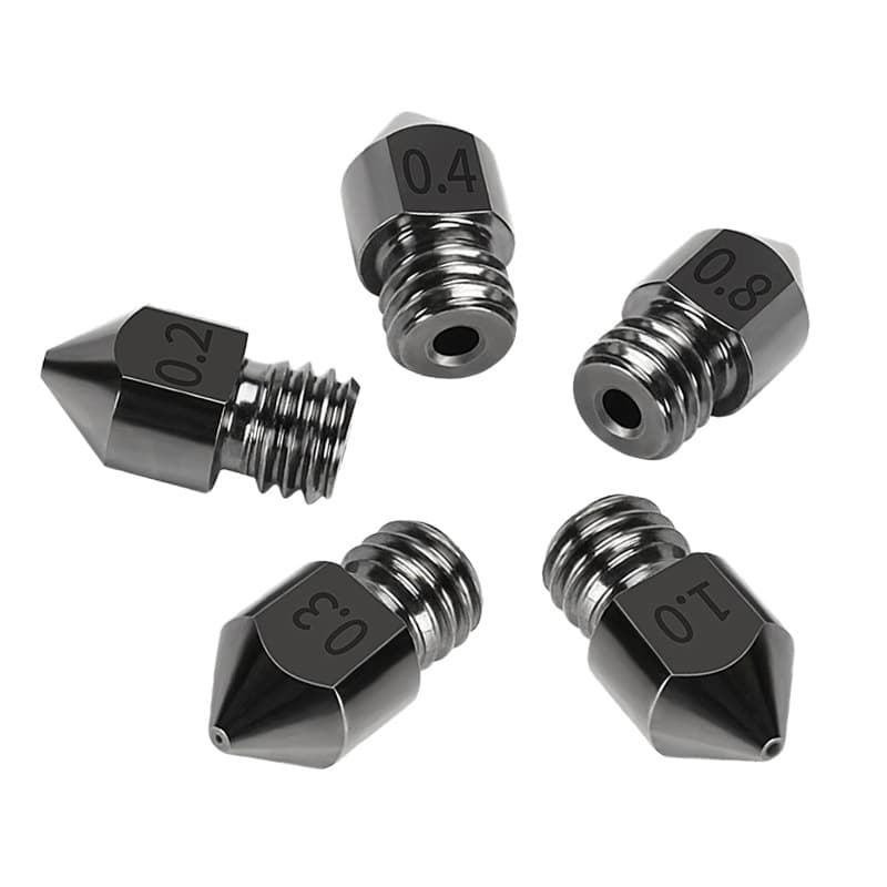 3D Printer Accessories 1.75MM MK8 Hardened Steel Nozzle Extruder Print Head 13*6m