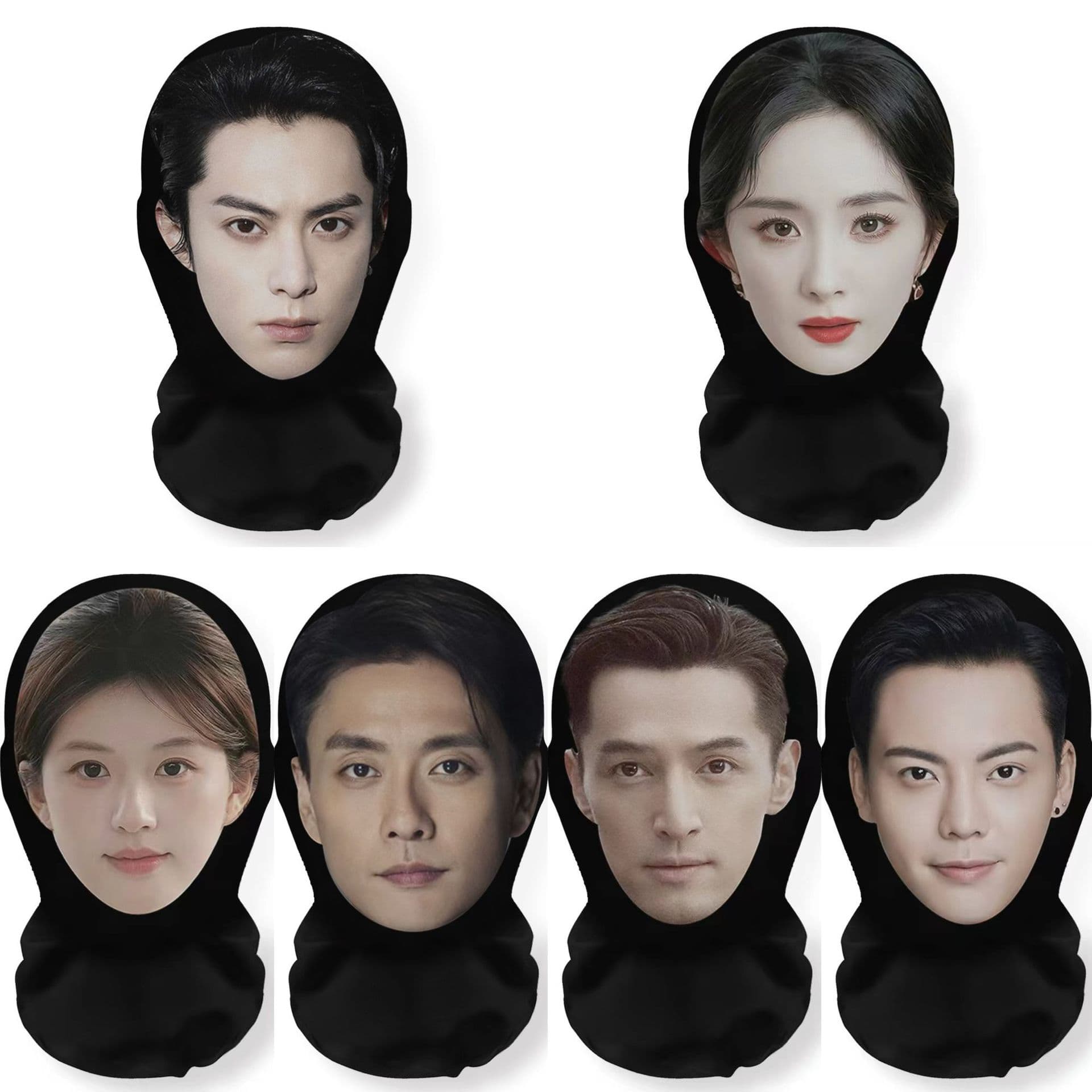 New 3D Simulation Celebrity Face Mask Costume Headpiece Party Decoration Full Face Funny Mesh Head Cover
