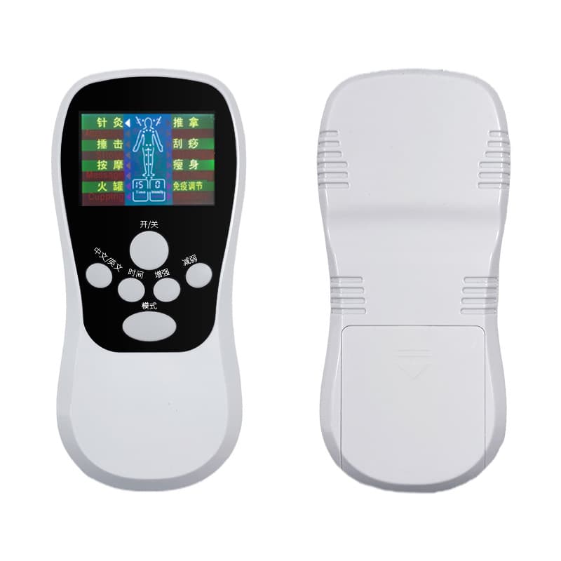 Factory Stock Dual Output Rechargeable Color Screen Digital Meridian Therapy Device Low-Frequency Pulse EMS Microcurrent Massager