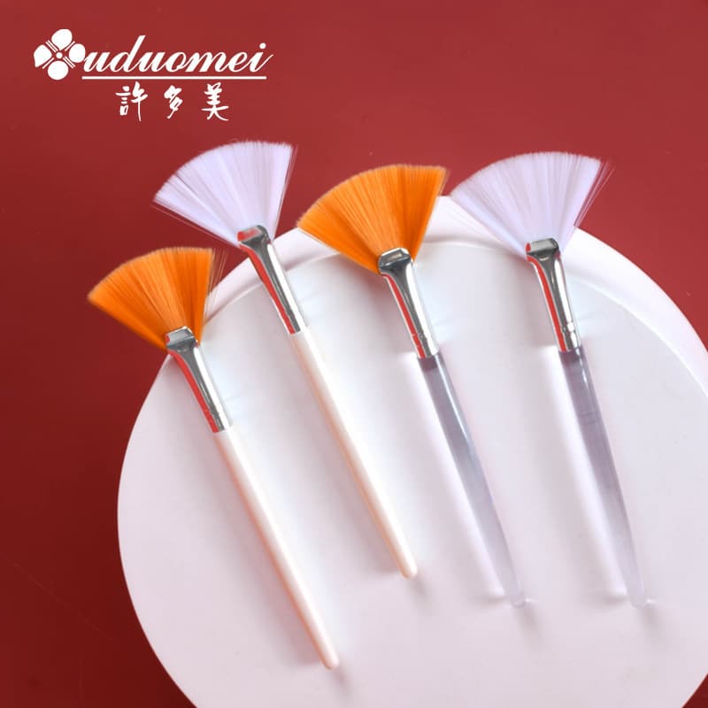 Salon Soft Bristle Fan-Shaped Mask Brush for AHA Acid Application, Skincare Management Tool, Wholesale for Export