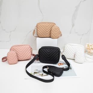 Cross-border Wholesale Women's Bag 2025 Spring Summer New Fashion Versatile V-Pattern Camera Bag Embroidered Chain Crossbody Bag