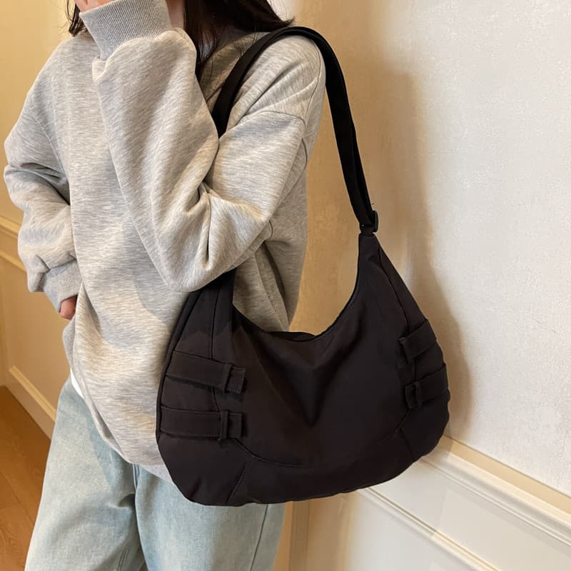 Lazy Style Tote Bag Women Commuter Canvas Bag Underarm Shoulder Bag Large Capacity Crossbody Bag Dumpling Bag Wholesale