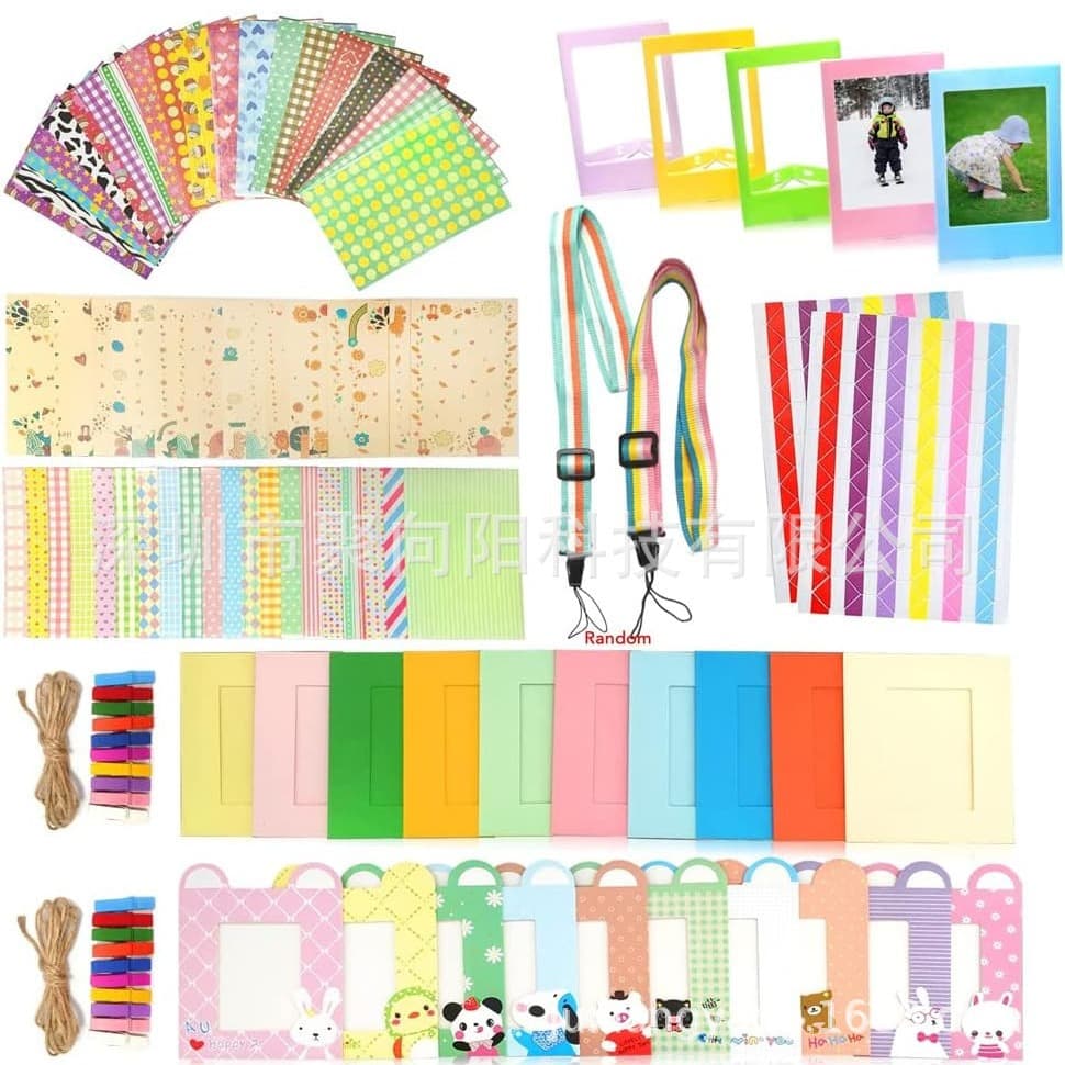 Instant Camera Accessories Set 10-in-1 Set 5-Piece Set 3-inch Album Frame Suitable for Mini 12/11/9