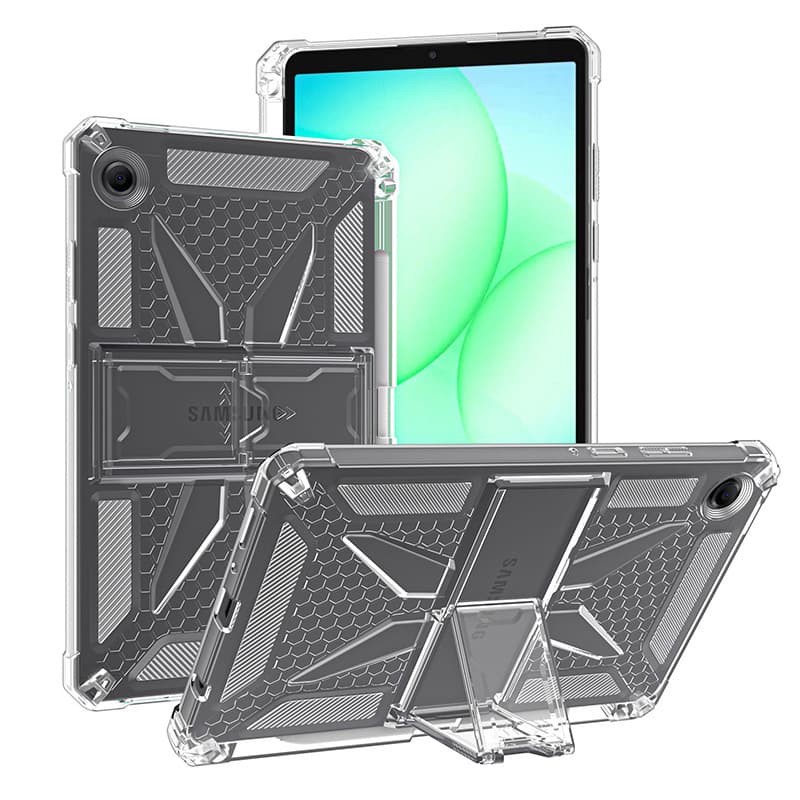 Compatible with Samsung Galaxy Tab A11 Case A11+/A11plus Transparent Stand A9+ Pencil Slot Airbag Shockproof Case A9