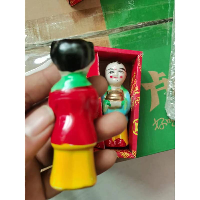 Ceramic Funeral Pair of Boy and Girl Attendants for Urn Placement, Burial Ornaments