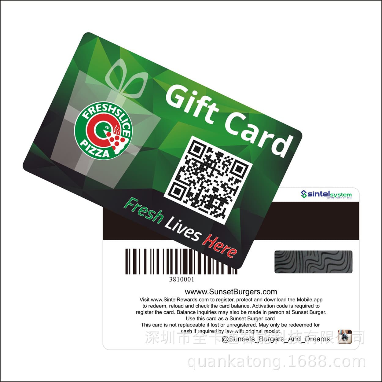 Manufacturer customizes Amazon PVC gift barcode cards, one card, one code, QR code, supermarket membership gift card.