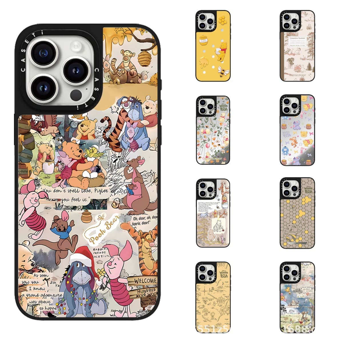 MagSafe Magnetic Winnie the Pooh Vintage Floral Phone Case for Apple 16 Pro Max iPhone 17 Pro Max