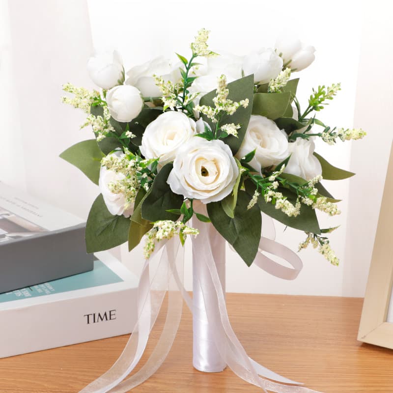 Simulated rose bouquet outdoor wedding photography props new Amazon wedding bridal bouquet