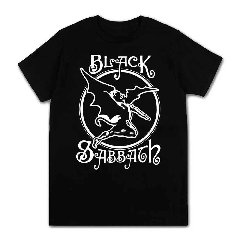 Cross Border Trade Black Metal Rock Band T-Shirt Men Women Fashion Hip Hop Short Sleeve T-Shirt Cotton T-Shirt Street