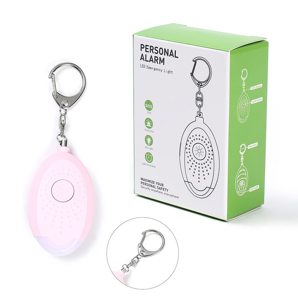 Cross-border women's self-defense anti-harassment device with lighting function, pull-pin personal backpack ring alarm, high-volume alarm
