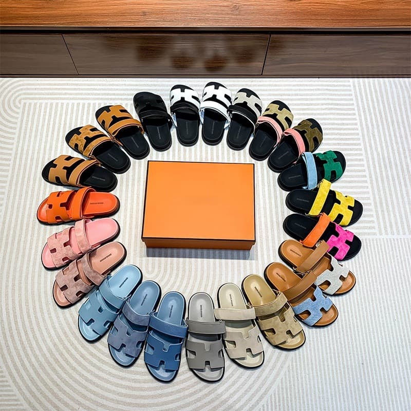 Mona's new H-shaped slippers for women's summer outerwear 2026 new true flat beach sandals, fashionable and versatile second uncle slippers