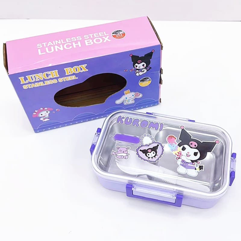 New Cute 3066A Stainless Steel Lunch Box with Bowl, Two-Compartment Student Bento Box, Large Capacity Fresh-Keeping Food Container
