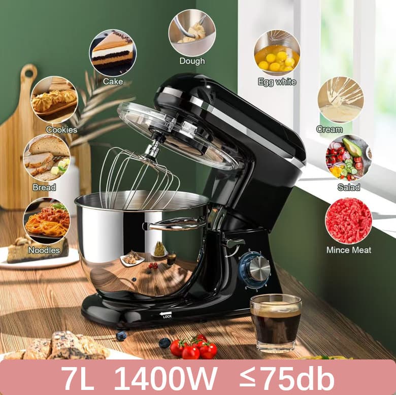 Stand Mixer 8L Household Dough Mixer Egg Beater Stirring Large Capacity Kneading Machine Mixer Cross-Border