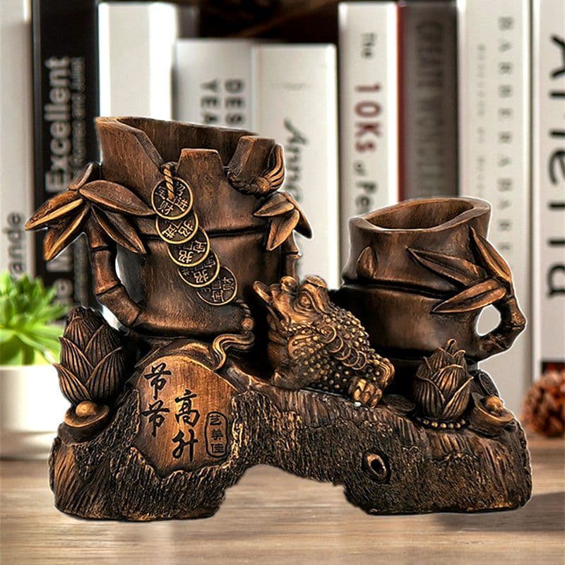 Wenchang Tower Cattle Horse Jinchan Pen Holder Ornaments Office Study Decorations Desktop Crafts Teachers' Day Gifts