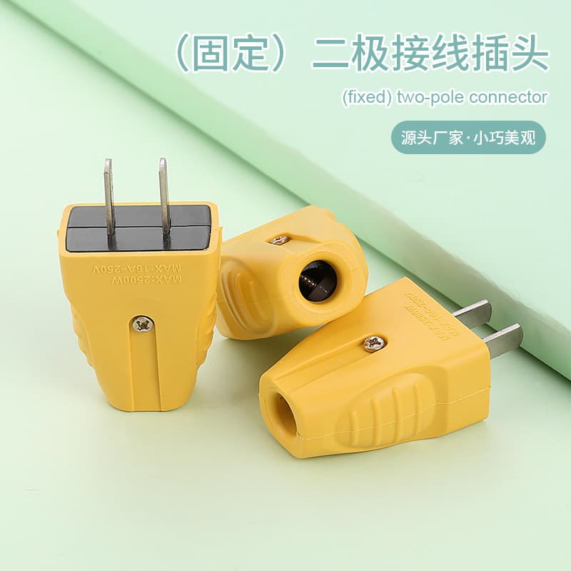 Factory Wholesale 10A Two-pin High-power Industrial Power Connector with Integrated Plug