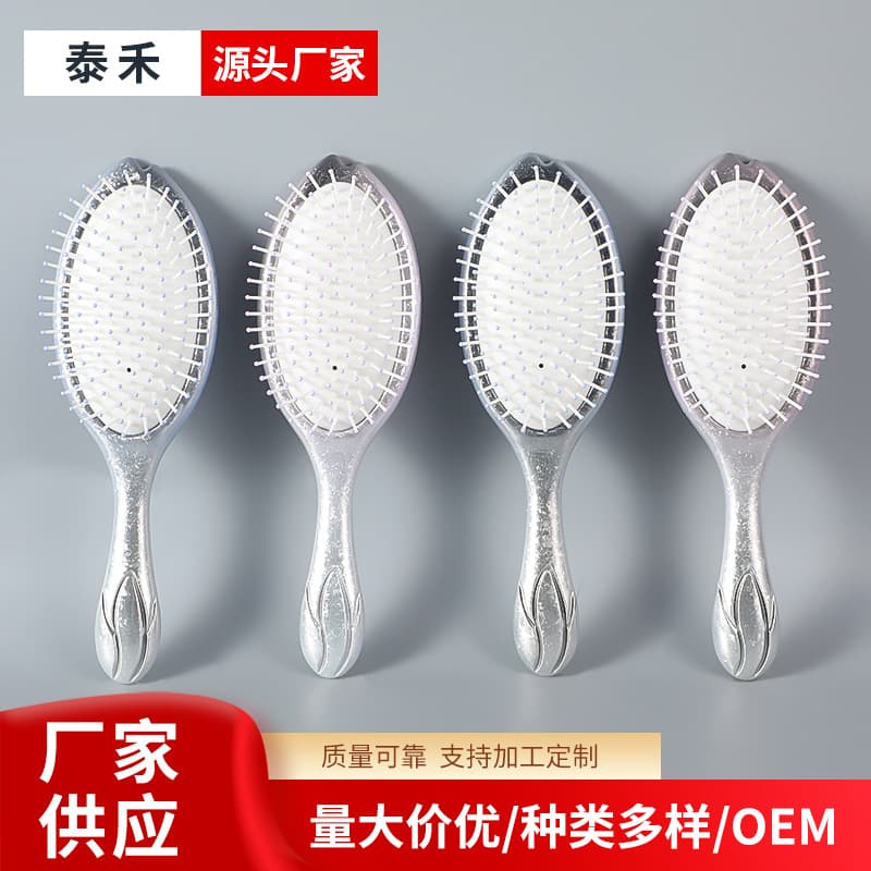 Peach-Shaped Massage Comb Portable Volumizing Air Cushion Comb Airbag Comb Meridian Comb Straightening Comb Anti-Static Hair Comb