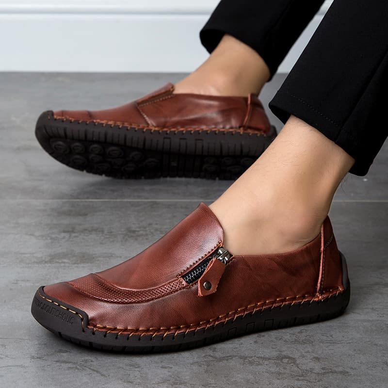 Men's Casual Leather Shoes Loafers Slip-on Comfortable Breathable Outdoor Wear Suitable For Various Occasions