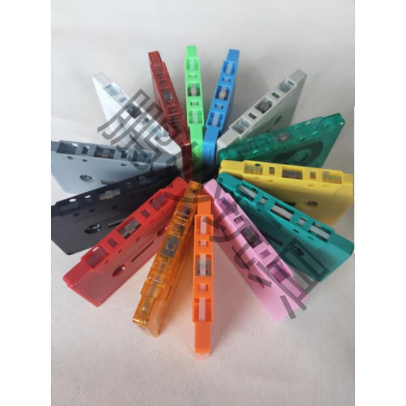 Brand new colored cassette tapes, decorative cassette tapes, blank cassette tapes without inner core or outer box.