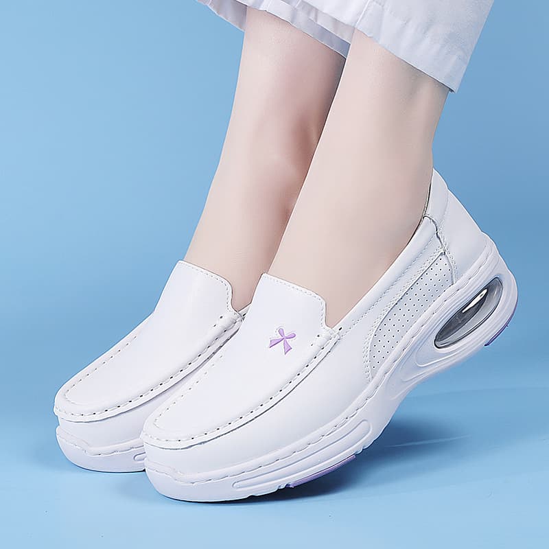 Air Cushion Nurse Shoes Women Summer, Hollow Soft Sole Breathable Thick Sole, Anti-Slip Medical Work Shoes, Wholesale In Stock